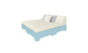 Ledge Lounger Affinity Sunbed with Back Cushion — n-Frost Base-4642 Oyster Fabric