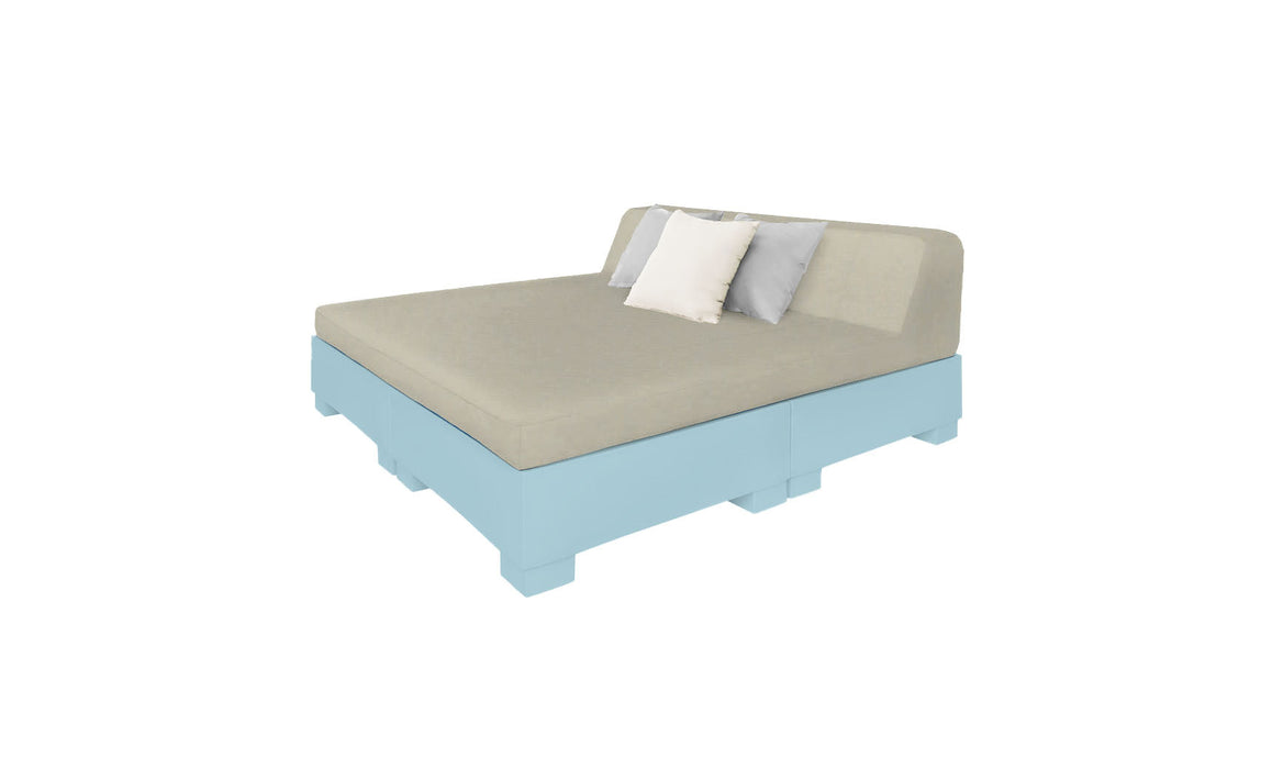 Ledge Lounger Affinity Sunbed with Back Cushion — n-Frost Base-4630 Cadet Grey Fabric