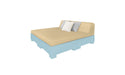 Ledge Lounger Affinity Sunbed with Back Cushion — n-Frost Base-4633 Linen Fabric