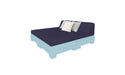 Ledge Lounger Affinity Sunbed with Back Cushion — n-Frost Base-4646 Captain Navy Fabric