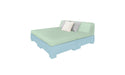 Ledge Lounger Affinity Sunbed with Back Cushion — n-Frost Base-4664 Sea Fabric