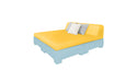 Ledge Lounger Affinity Sunbed with Back Cushion — n-Frost Base-4602 Sunflower Yellow Fabric