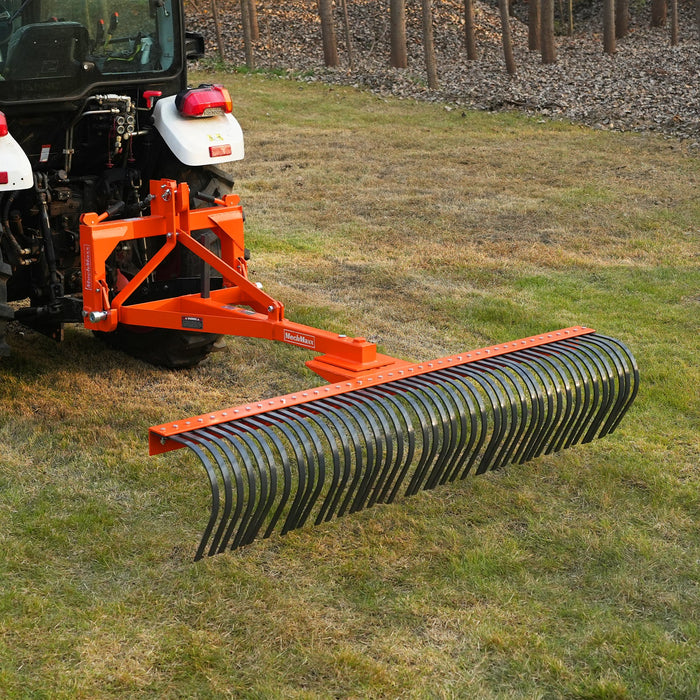 84" Landscape Rake with 42 Tines 3 Point Hitch Tractor Attachment,  LR84