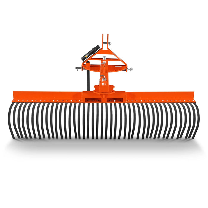84" Offset Landscape Rake with 42 Tines 3 Point Hitch Tractor Attachment, LRA84