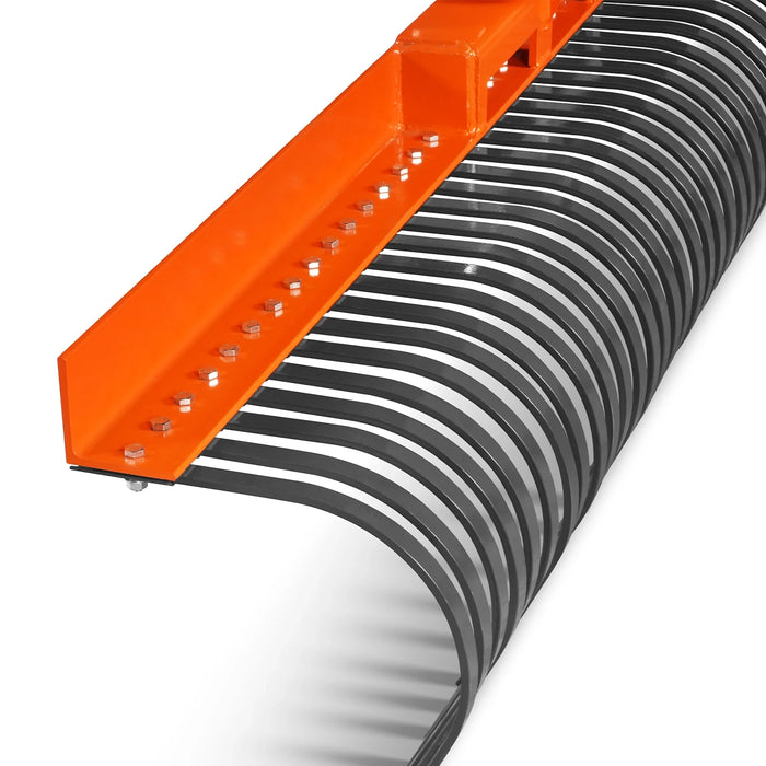 72" Offset Landscape Rake with 36 Tines 3 Point Hitch Tractor Attachment, LRA72