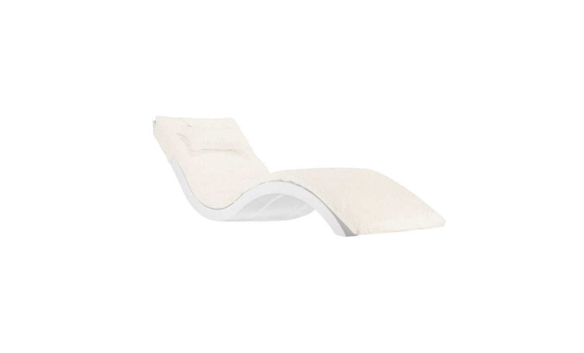 Ledge Lounger Signature Chaise Cushion With Pillow — STD Fabric - 4634-White