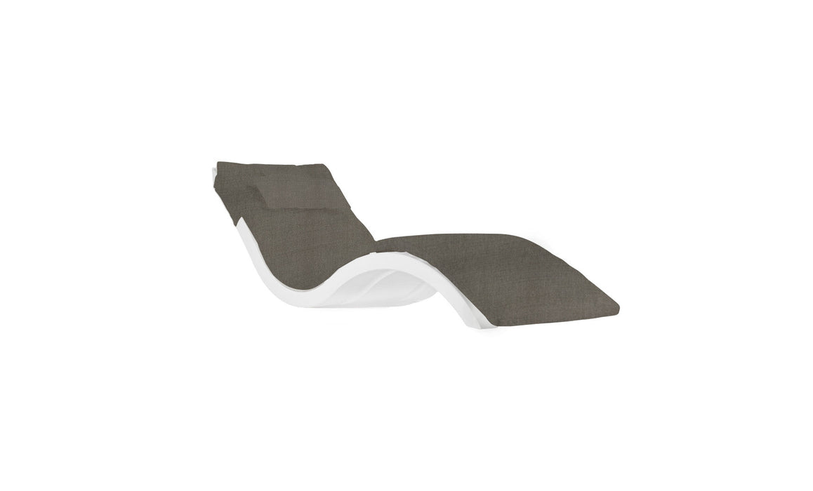 Ledge Lounger Signature Chaise Cushion With Pillow — STD Fabric - 4644 Charcoal Grey