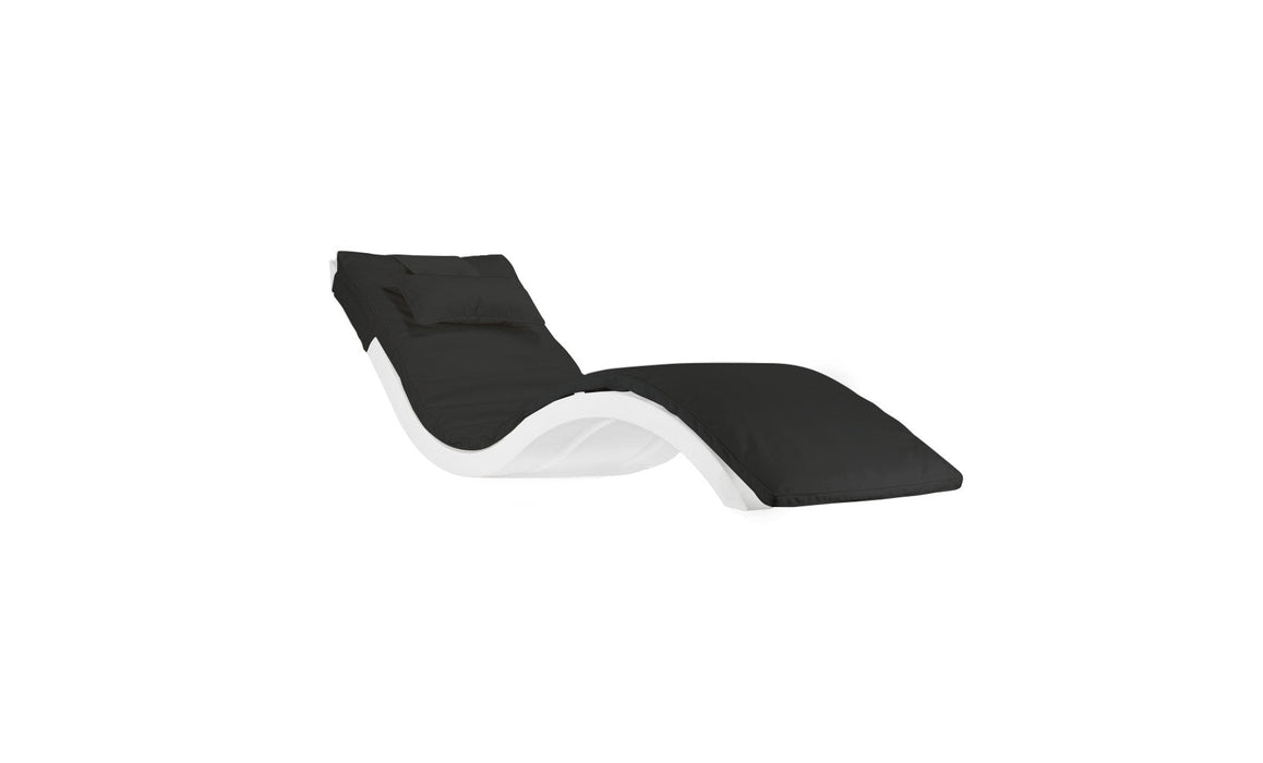 Ledge Lounger Signature Chaise Cushion With Pillow — STD Fabric - 4608 Black