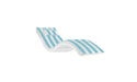 Ledge Lounger Signature Chaise Cushion With Pillow — STD Fabric -TQSA Turquoise Stripe
