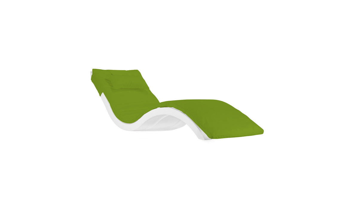 Ledge Lounger Signature Chaise Cushion With Pillow — Standard Fabric - T16 Lime