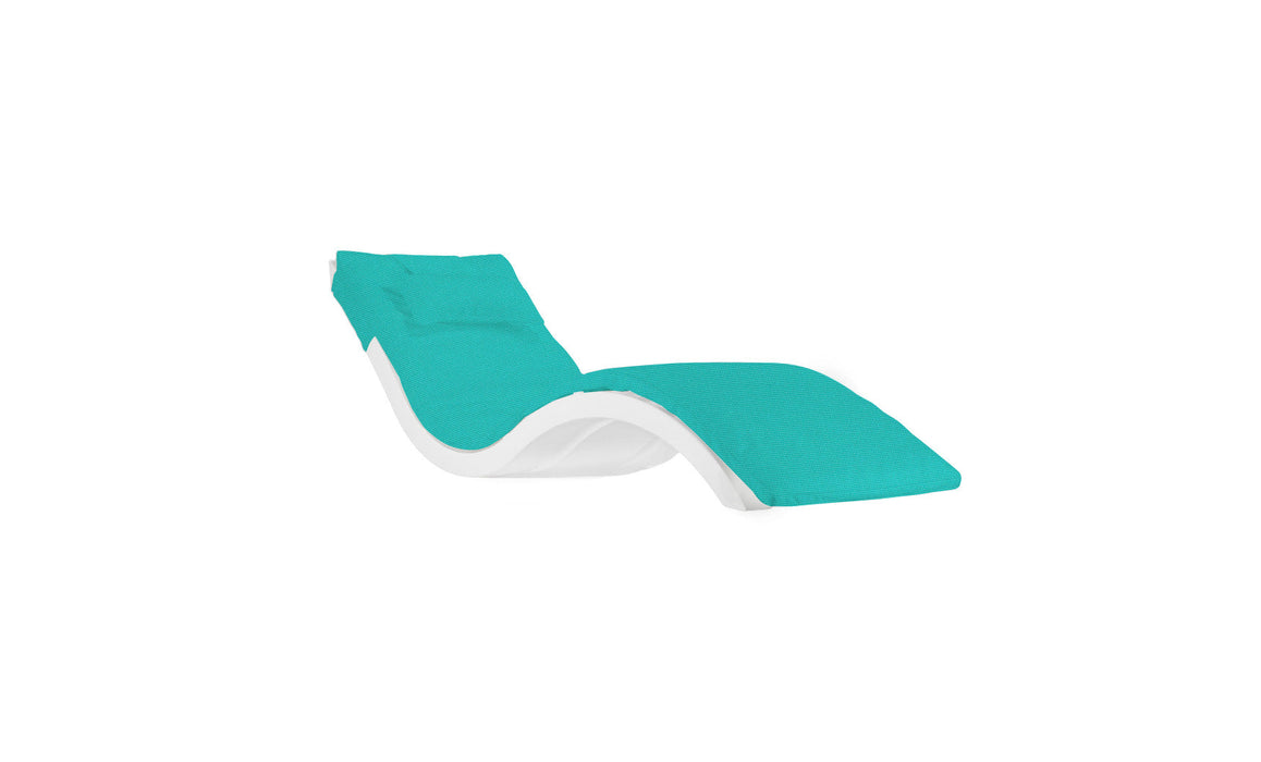 Ledge Lounger Signature Chaise Cushion With Pillow — STD Fabric - 4612 Aruba
