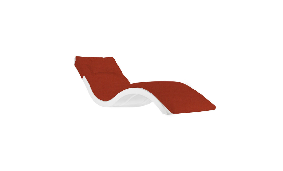 Ledge Lounger Signature Chaise Cushion With Pillow — STD Fabric - 4622 Terracotta