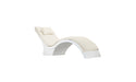 Ledge Lounger Signature Chaise Deep Cushion With Pillow — Standard Fabric-4634 White