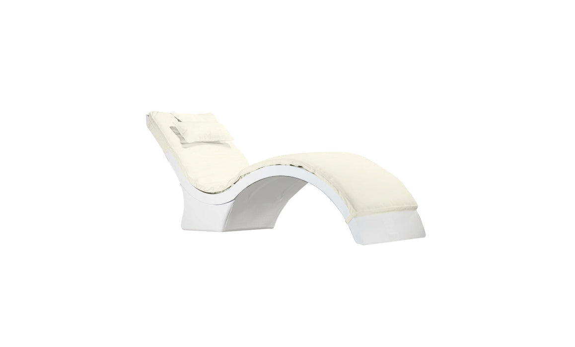 Ledge Lounger Signature Chaise Deep Cushion With Pillow — Standard Fabric-4642 Oyster