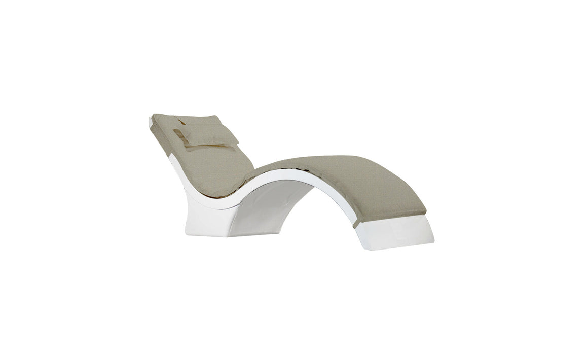 Ledge Lounger Signature Chaise Deep Cushion With Pillow — Standard Fabric-4630 Cadet Grey