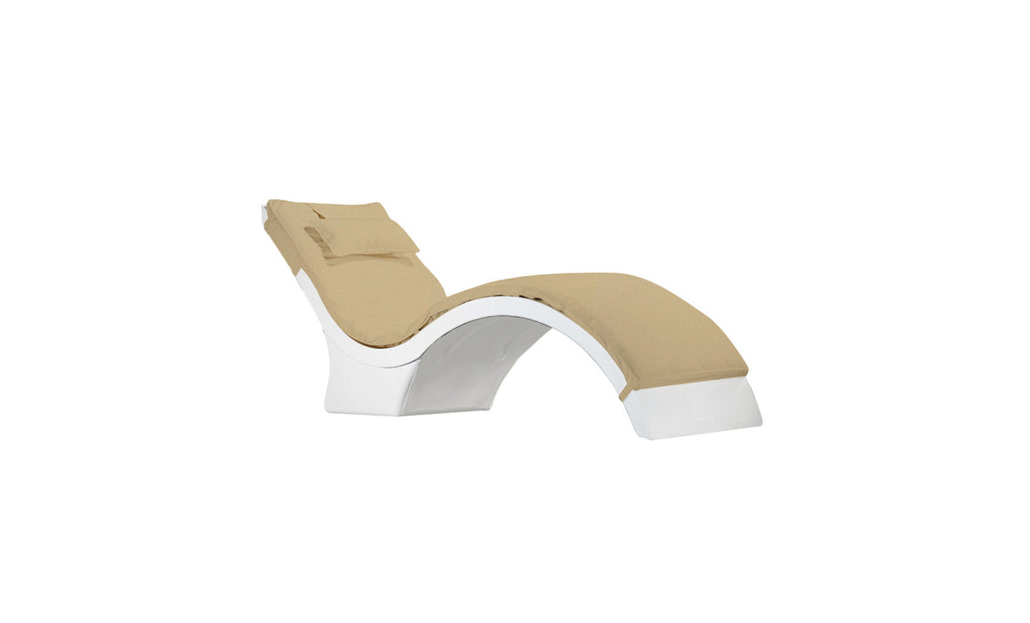 Ledge Lounger Signature Chaise Deep Cushion With Pillow — Standard Fabric-4633 Linen