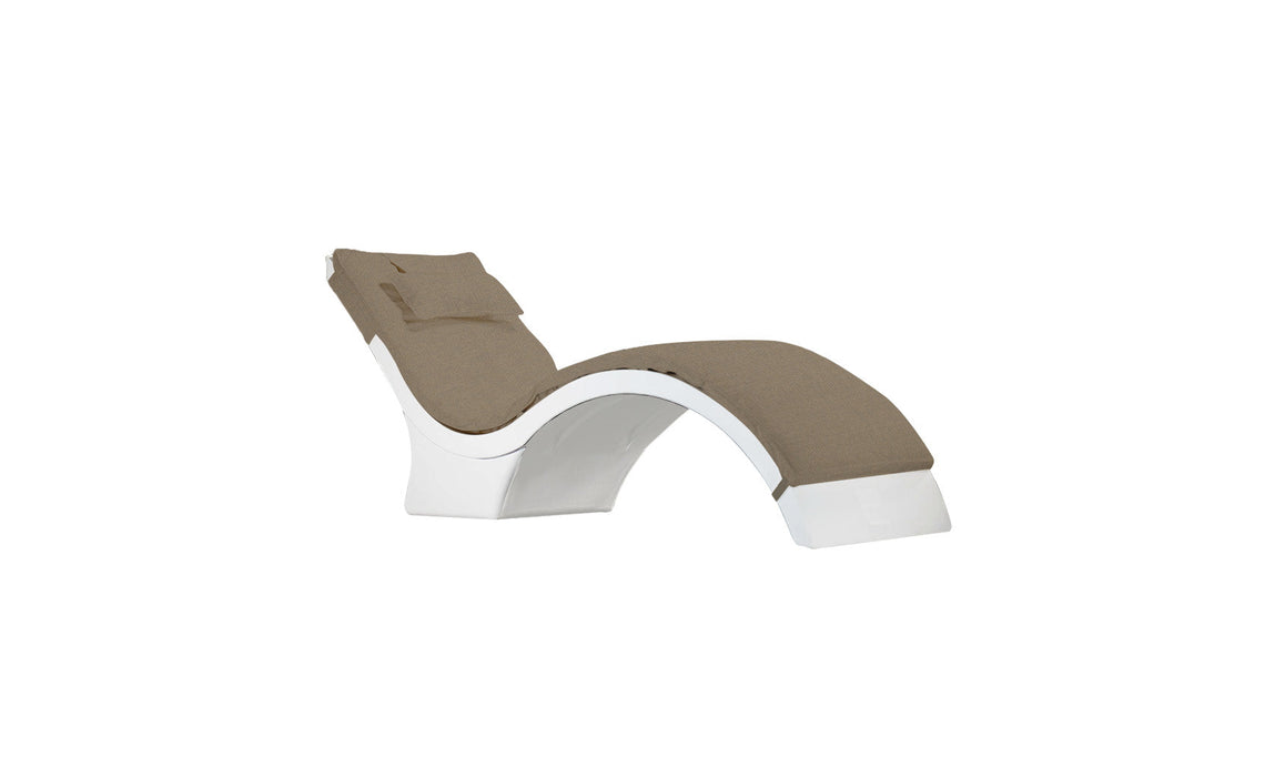 Ledge Lounger Signature Chaise Deep Cushion With Pillow — Standard Fabric-4648 Taupe