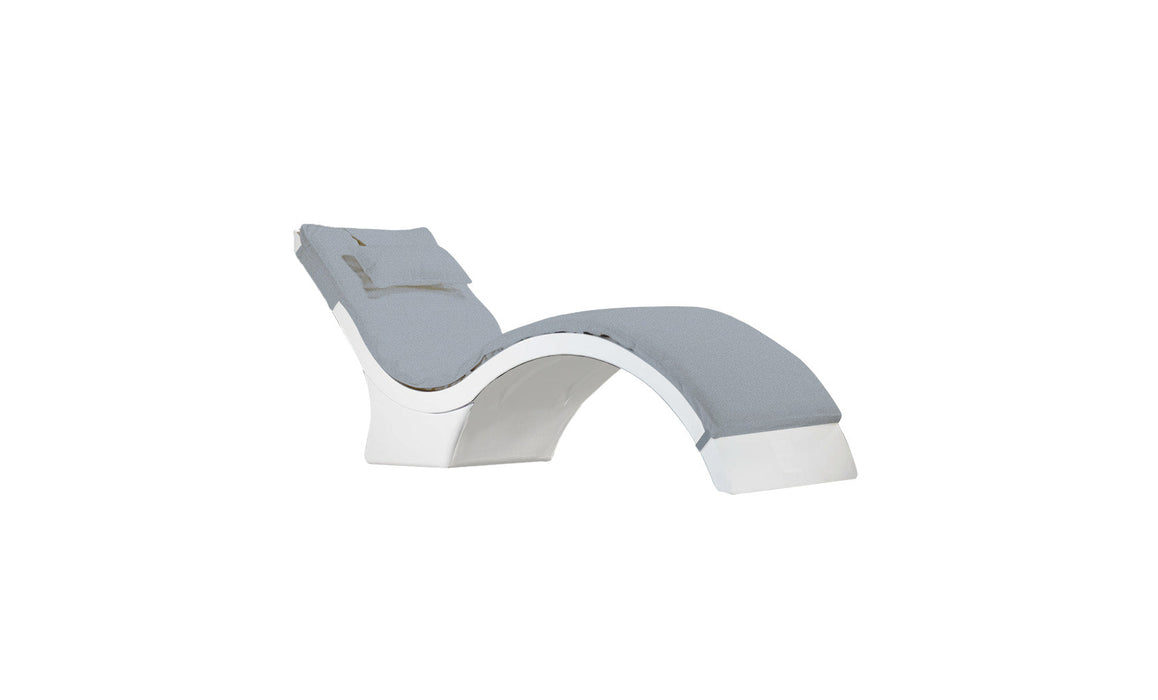 Ledge Lounger Signature Chaise Deep Cushion With Pillow — Standard Fabric-4636 Storm