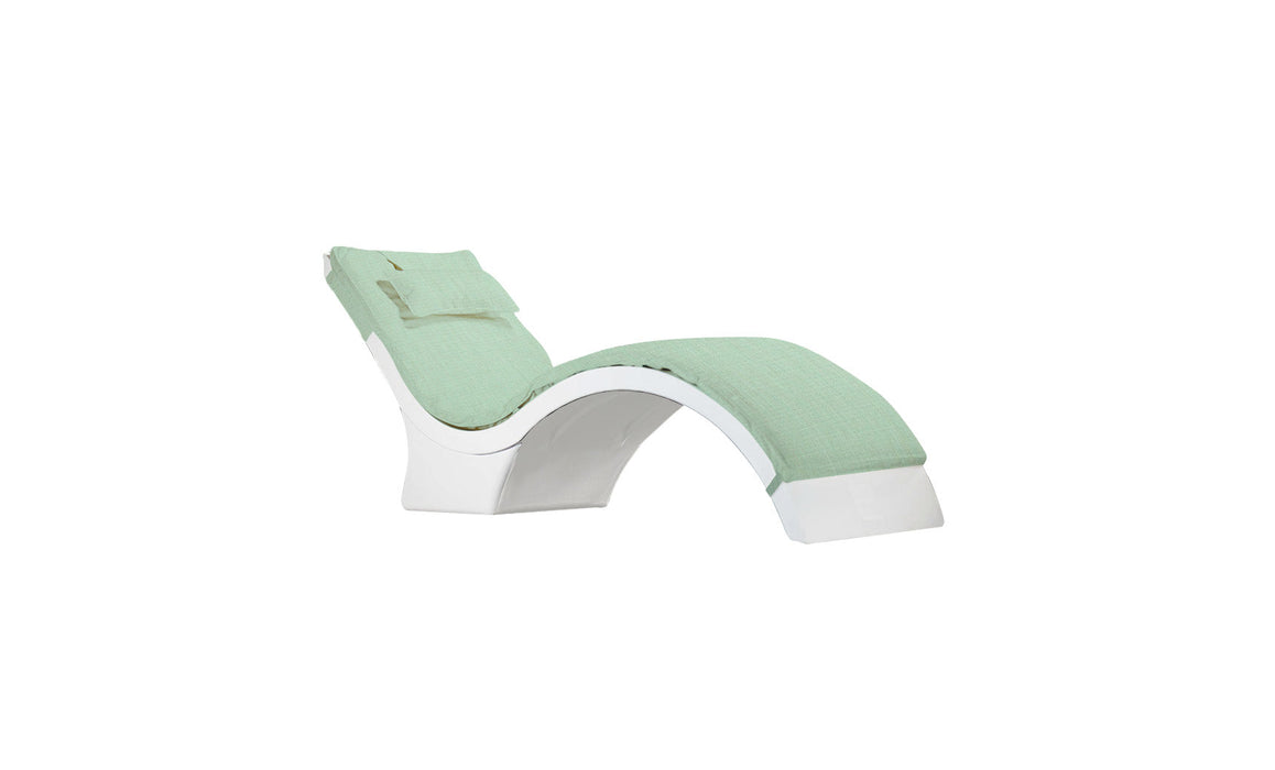 Ledge Lounger Signature Chaise Deep Cushion With Pillow — Standard Fabric-4664 Sea