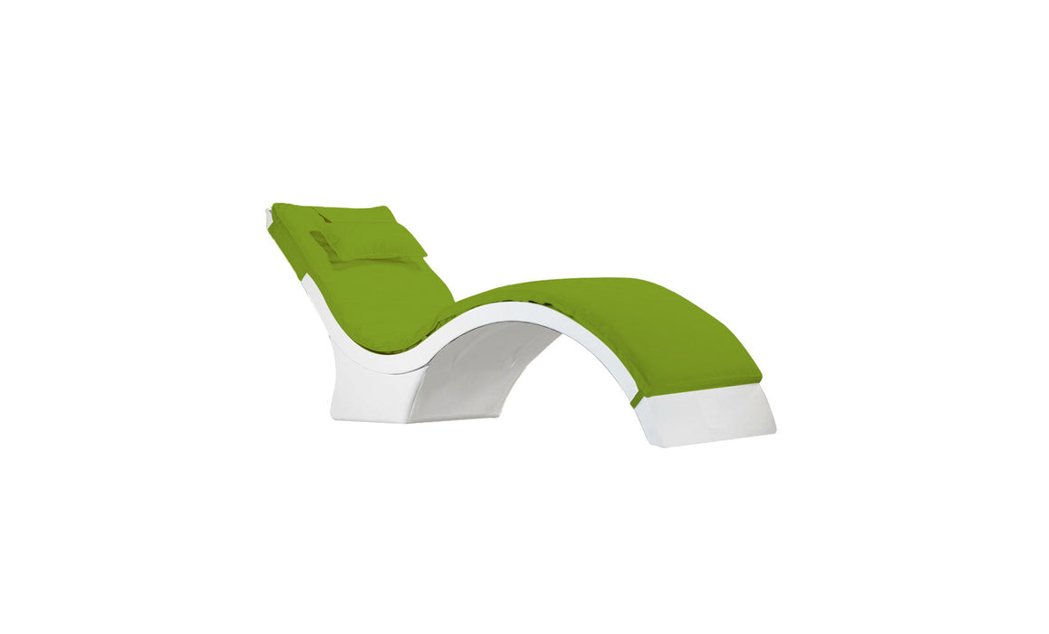 Ledge Lounger Signature Chaise Deep Cushion With Pillow — Standard Fabric-T16 Lime