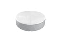 Ledge Lounger Signature 6' Round Sunbed Five Piece with Hole — Granite Gray Base-4634 White Fabric