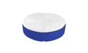 Ledge Lounger Signature 6' Round Sunbed Five Piece with Hole — Dark Blue Base-4634 White Fabric