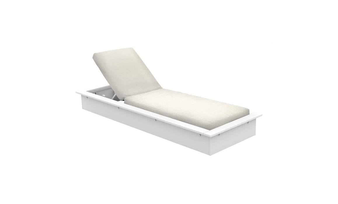 Ledge Lounger Echo Chaise — White Base-4634 White Fabric