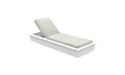 Ledge Lounger Echo Chaise — White Base-4651 Silver Fabric