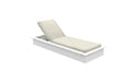 Ledge Lounger Echo Chaise — White Base-4642 Oyster Fabric