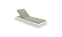 Ledge Lounger Echo Chaise — White Base-4630 Cadet Grey Fabric