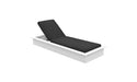 Ledge Lounger Echo Chaise — White Base-4608 Black Fabric