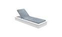 Ledge Lounger Echo Chaise — White Base-4636 Storm Fabric