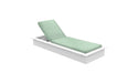 Ledge Lounger Echo Chaise — White Base-4664 Sea Fabric