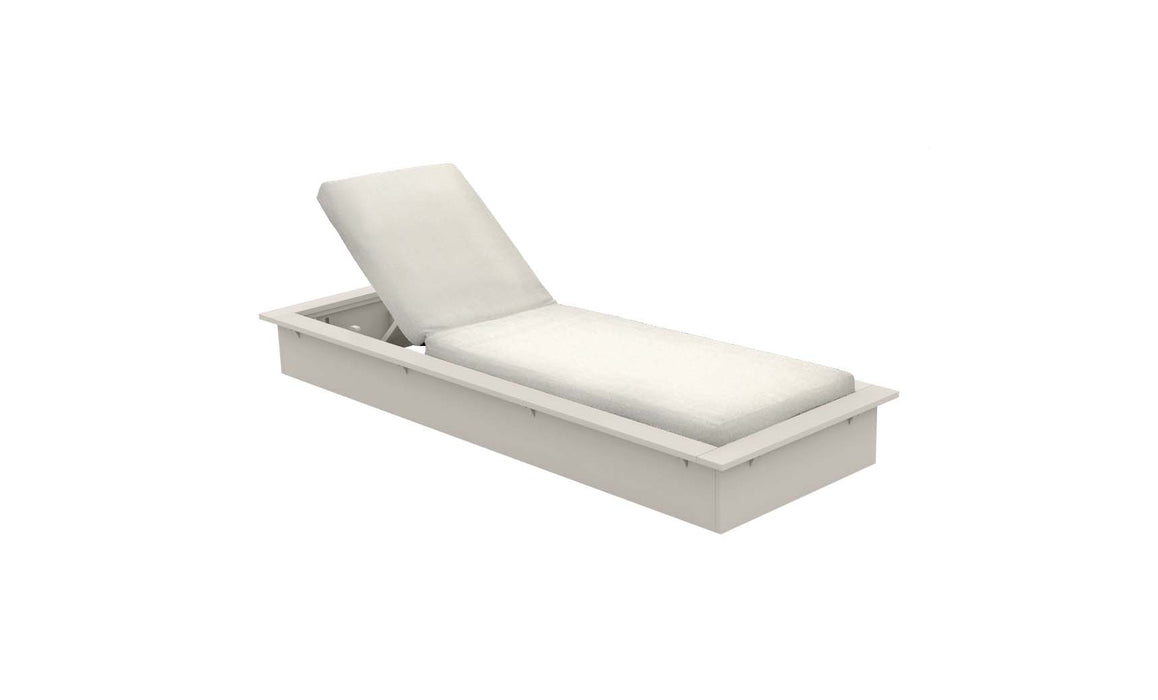 Ledge Lounger Echo Chaise — Cloud Base-4634 White Fabric