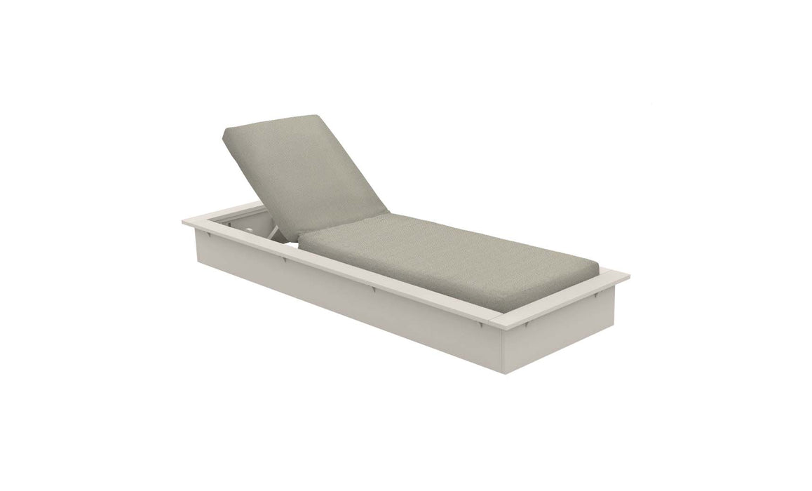 Ledge Lounger Echo Chaise — Cloud Base-4630 Cadet Grey Fabric