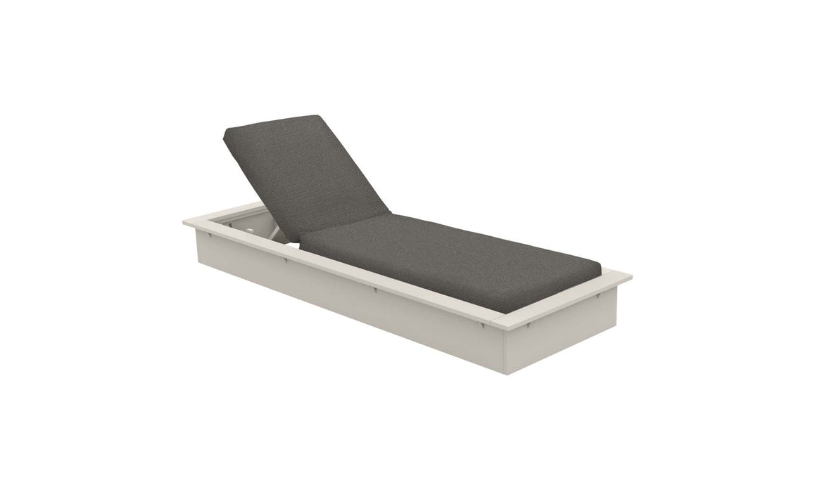 Ledge Lounger Echo Chaise — Cloud Base-4644 Charcoal Grey Fabric