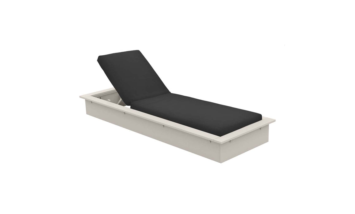 Ledge Lounger Echo Chaise — Cloud Base-4608 Black Fabric