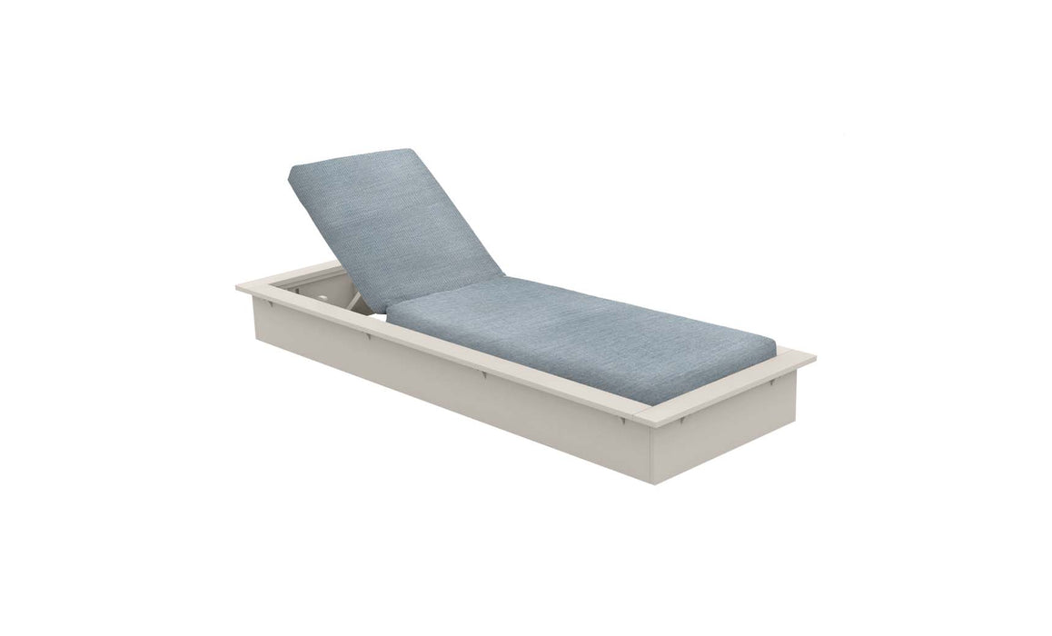 Ledge Lounger Echo Chaise — Cloud Base-4636 Storm Fabric