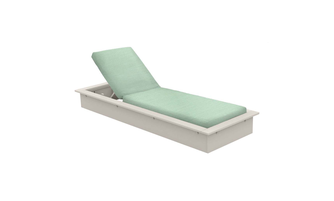 Ledge Lounger Echo Chaise — Cloud Base-4664 Sea Fabric