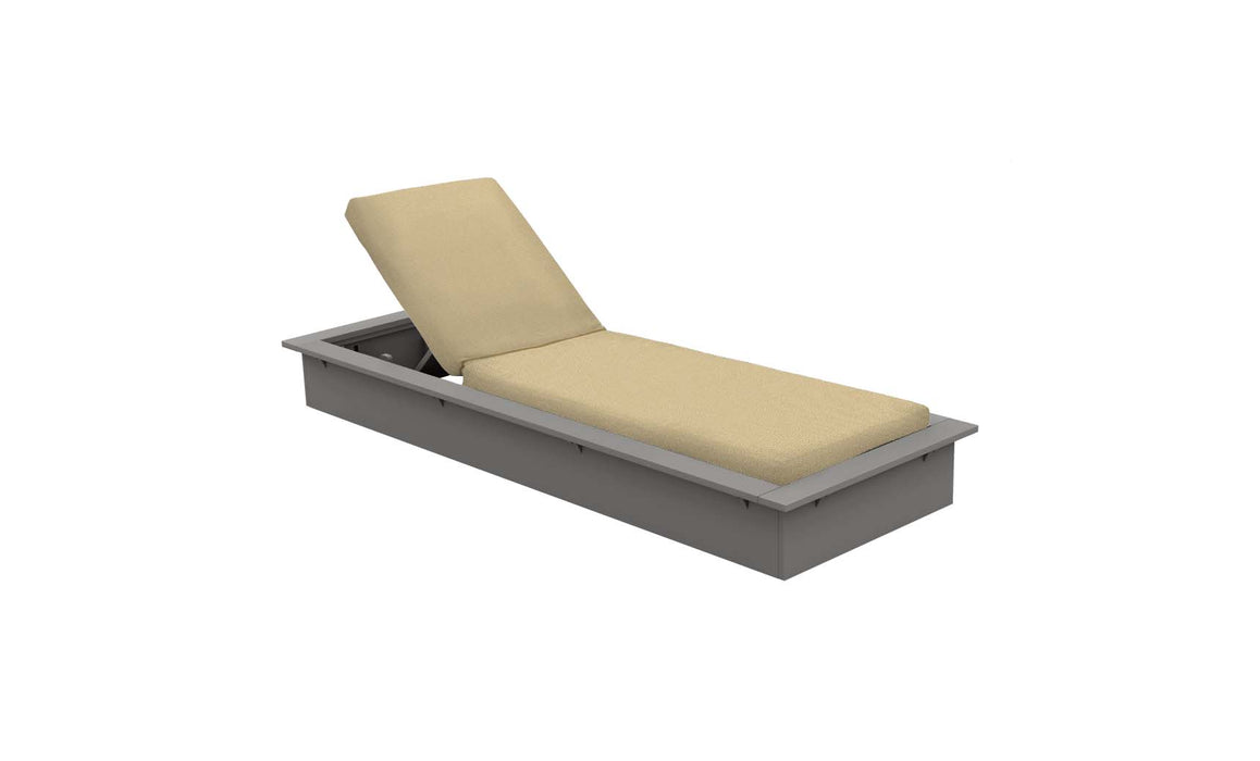 Ledge Lounger Echo Chaise — Gray Base-4633 Linen Fabric