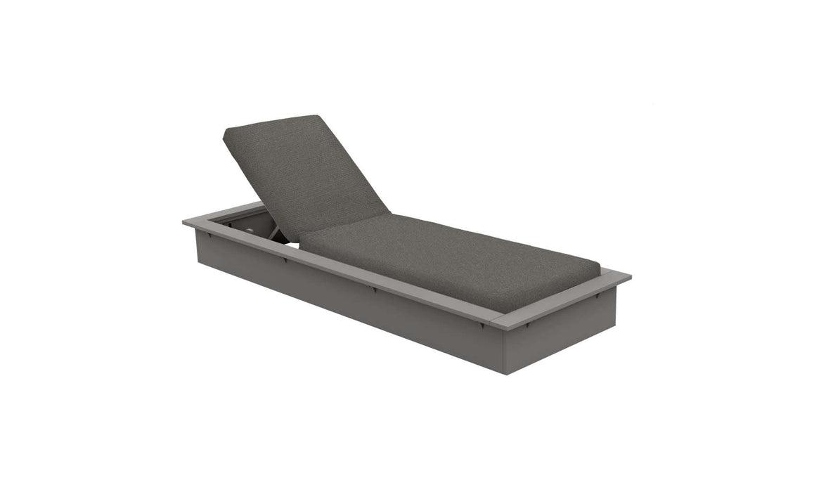 Ledge Lounger Echo Chaise — Gray Base-4644 Charcoal Grey Fabric