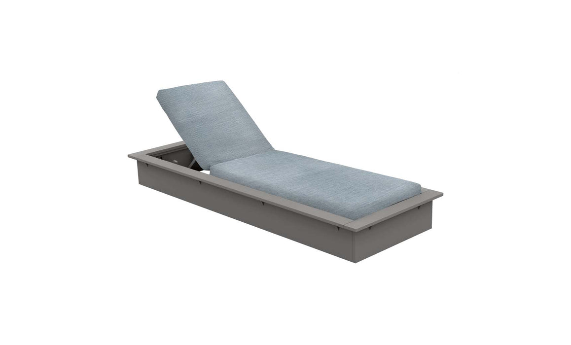 Ledge Lounger Echo Chaise — Gray Base-4636 Storm Fabric