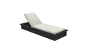 Ledge Lounger Echo Chaise — Black Base-4651 Silver Fabric