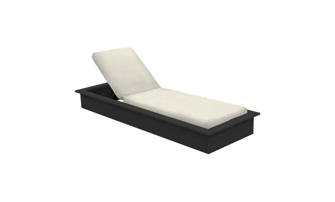 Ledge Lounger Echo Chaise — Black Base-4642 Oyster Fabric