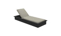Ledge Lounger Echo Chaise — Black Base-4630 Cadet Grey Fabric