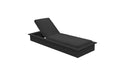 Ledge Lounger Echo Chaise — Black Base-4608 Black Fabric