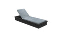 Ledge Lounger Echo Chaise — Black Base-4636 Storm Fabric