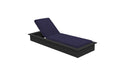 Ledge Lounger Echo Chaise — Black Base-4646 Captain Navy Fabric