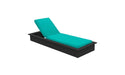Ledge Lounger Echo Chaise — Black Base-4612 Aruba Fabric