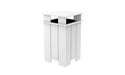 Ledge Lounger Mainstay Industrial Square Trash Bin with Liner — White